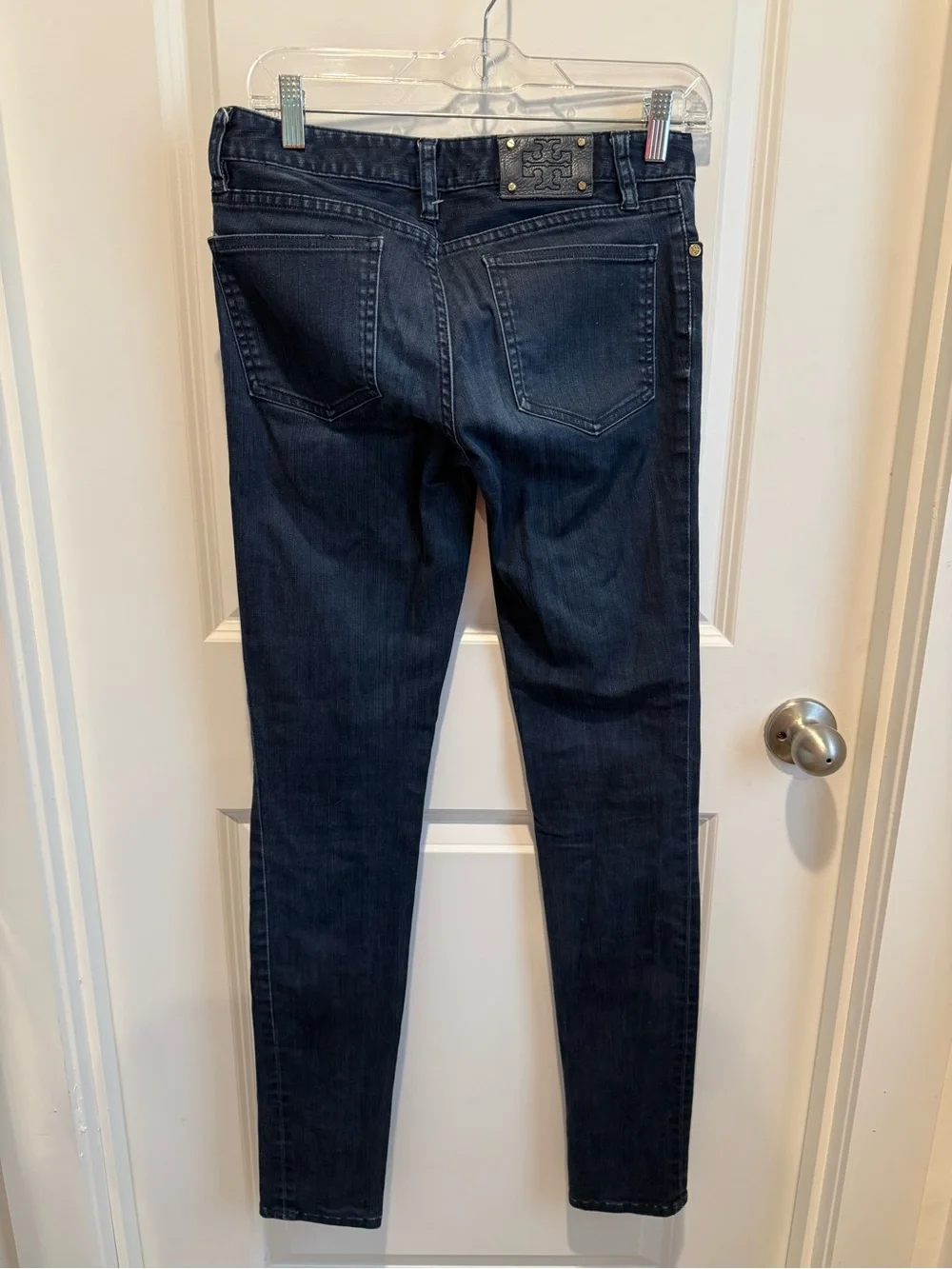Tory Burch Dark Wash Skinny Jeans Size 27 Stretch Denim
